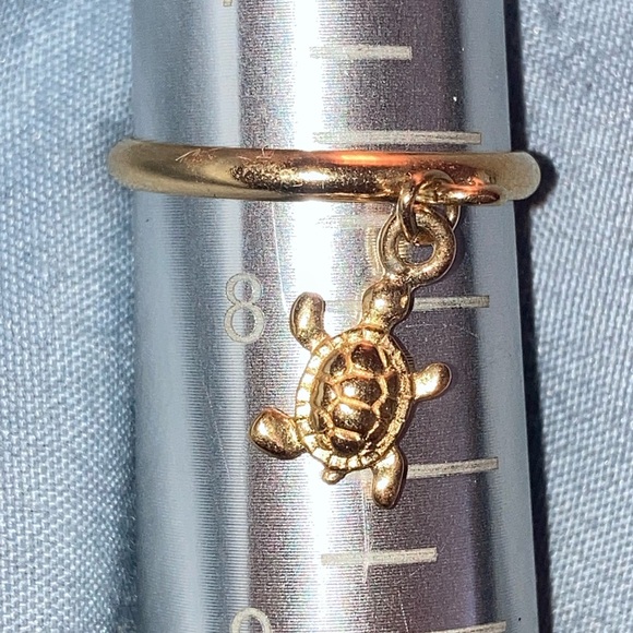 Gold  Charm Ring pick size and charm - Picture 2 of 16